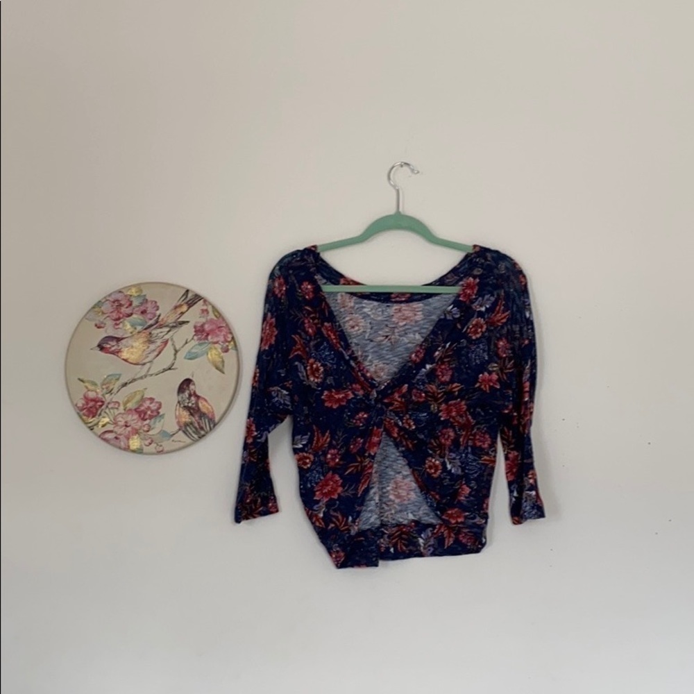 Tempted Twist Floral Sweater